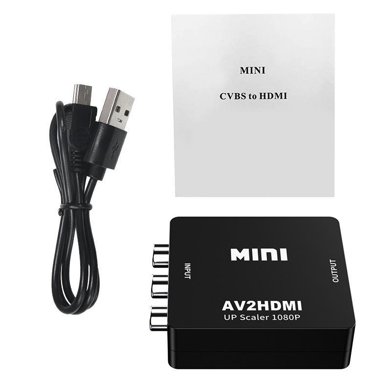 Видеоконвертер 1080P AV в HDMI для RCA-мониторинга, игр и телеприставок