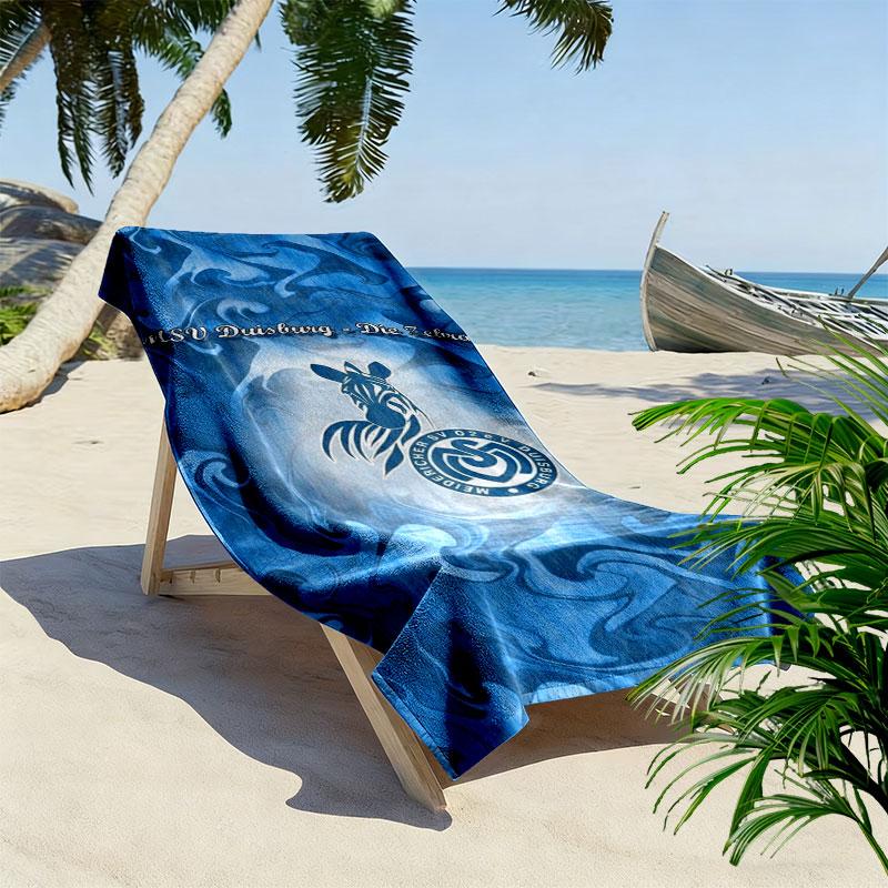 MSV Duisburg Print Beach Towel, Large Soft Quick Dry Towel for Beach Camping Swimming