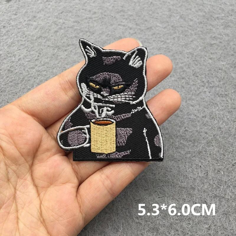 Вышитые нашивки на одежду Панк-нашивки для одежды Наклейки DIY с черепами и полосками Мультяшные нашивки Аппликации Значки