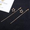 Серьги Bluelans, висячие линейные милые серьги с пятиконечной звездой, длинные кольца для девочек, ювелирные изделия