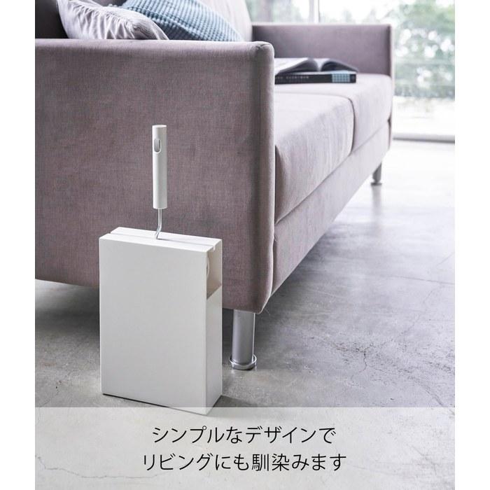 [Yamazaki] Carpet Cleaner Stand White, Approx. W20xD7xH27.5cm Tower, 4325, Tower Adhesive Cleaner Storage