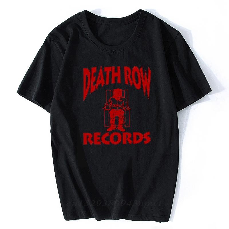 DEATH ROW RECORDS Футболка Мужская Высокое Качество Эстетичная Крутая Винтажная Хип-Хоп Футболка Харадзюку Уличная Одежда Camisetas Hombre