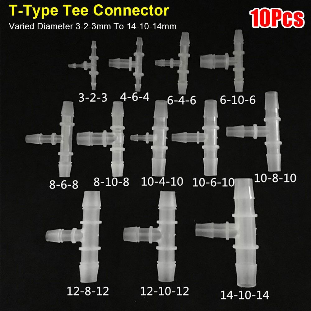 10 шт. 3-2-3 мм до 14-10-14 мм 3-ходовой соединительный шланговый фитинг для аквариумных рыбок