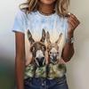 Summer Fashion Women Blouse Cartoon Animal T-Shirts O-Neck Casual Ladies Female O-Neck Top Funny Short Sleeve Loose Basis Tops