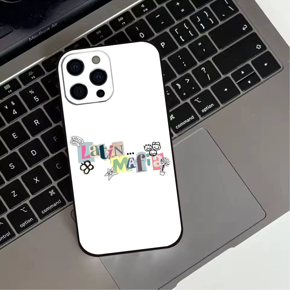 Latin Mafia Creative  Phone Case For iPhone 17,16,15,14,13,12,11 Plus,Pro Max,XS,Soft Silicone Black Cover