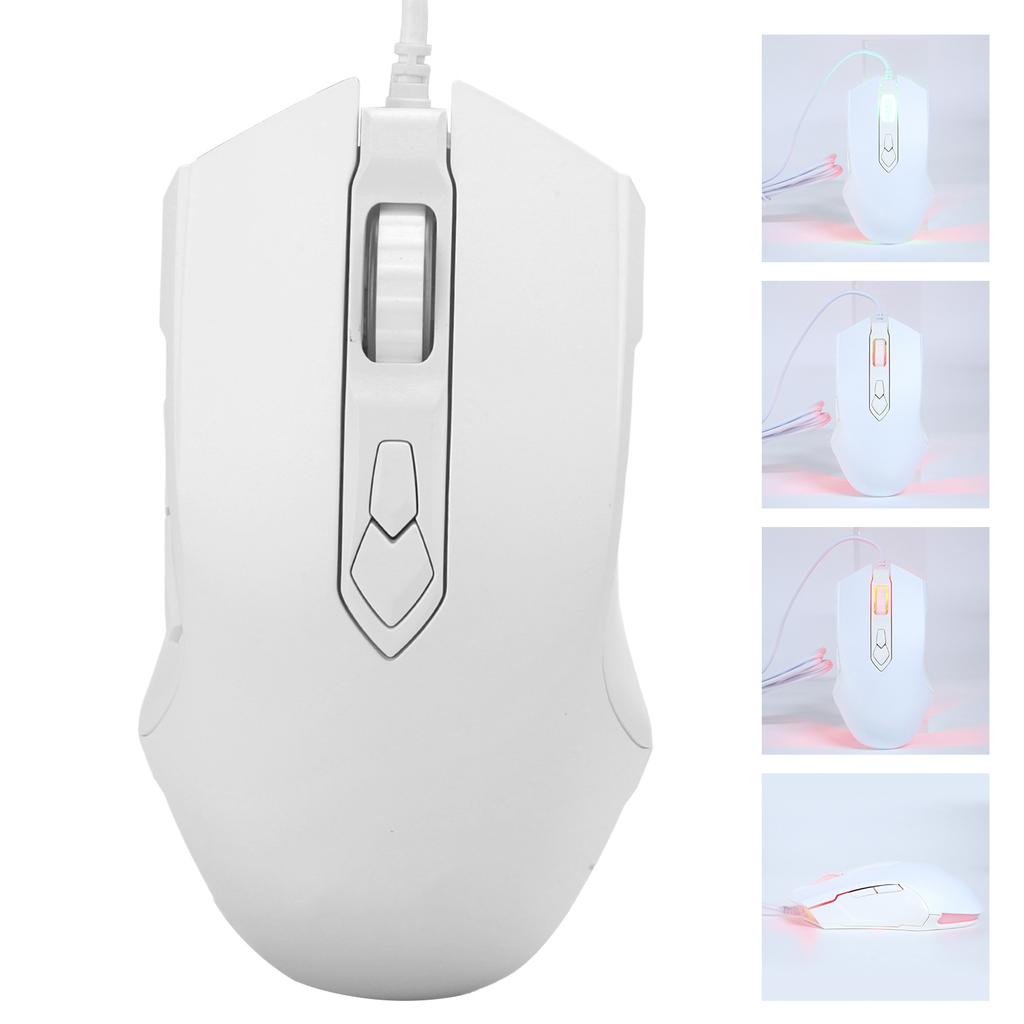 Проводная мышь USB RGB Настольный ноутбук Игровая Регулируемый DPI Компьютерные аксессуары AJ52 AJ52 Спортивный белый