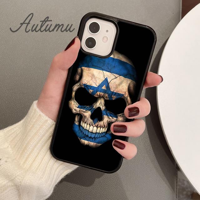 Israel Flag In Finger Phone Case for iPhone 11 12 13 14 Pro Max Mini XR XS SE 2020 7 8 Plus Samsung Galaxy S21 S22 Cover Shell