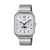 Мужские часы с фазами луны, Casio Collection, MTP-M305D-7AJF, Белый циферблат, Оригинальная японская модель