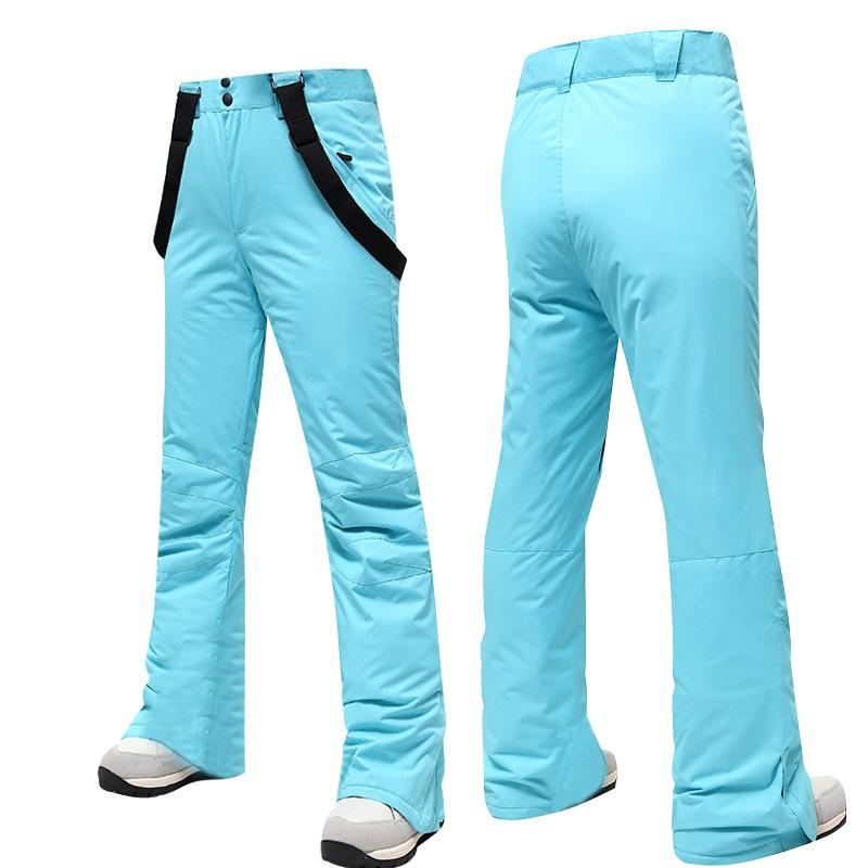 -30 Degrees Ski Pants Women Winter Outdoor Thicken Windproof Waterproof Warm Snow Trousers Sports Snowboarding Breathable Pants