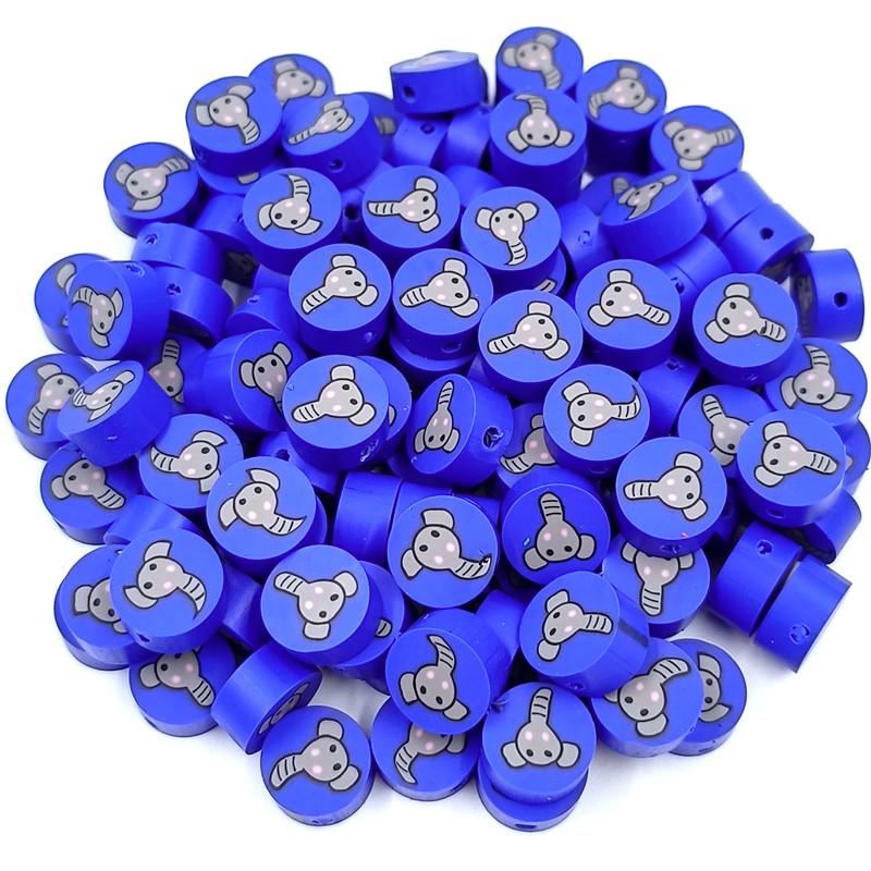 DIY для изготовления ювелирных изделий оптом 20 шт. мягкие глиняные свободные бусины кулон цветок слон сердце ожерелье браслет бусины