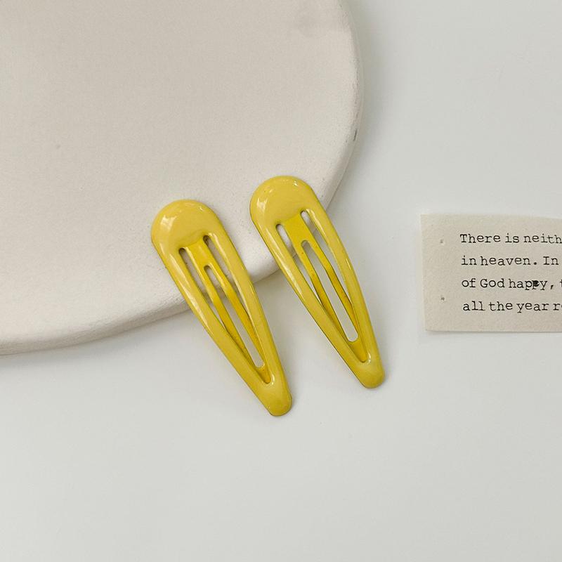 10Pcs/lot Macaron Candy Color Waterdrop Shape 5cm BB Hair Clips Girls Kids Hairpins Barrettes Headwear Accessories For Women