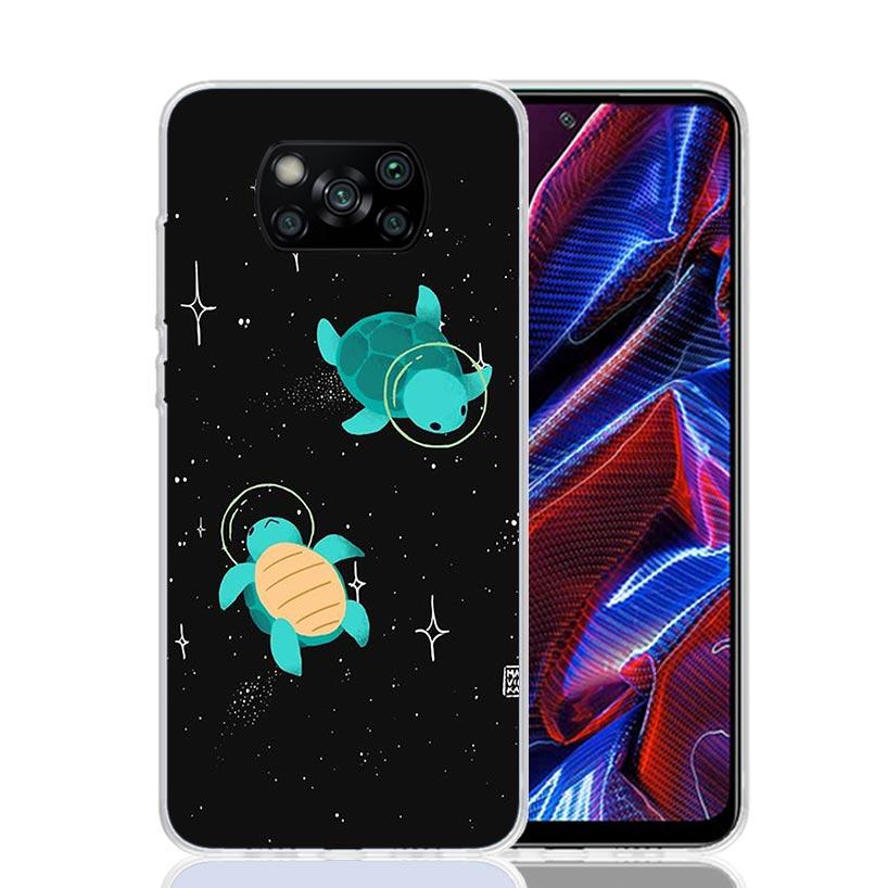 Cartoon Sea Turtle Tortoise Case Phone Cover for Xiaomi Redmi Note 10 9 9S 8 8T 7 5 Pro Mi 12T 11T 10T 9T 12 11 Lite A3 A2 Trend