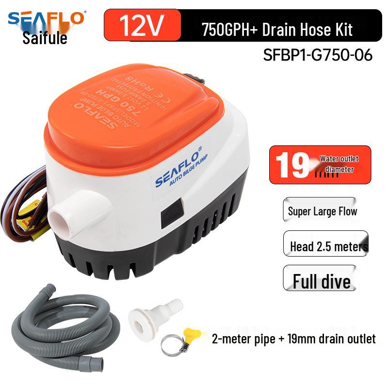 SEAFLO Marine 12V/24V Automatic Bilge Pump for Yachts & Speedboats