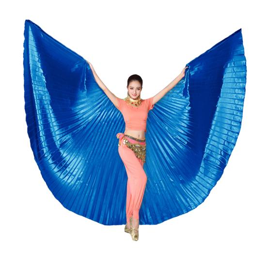 1 Set Belly Dance Wing with Telescopic Rod Eye-catching Wing Prop Cosplay Costume for Parties Festivals Decoration