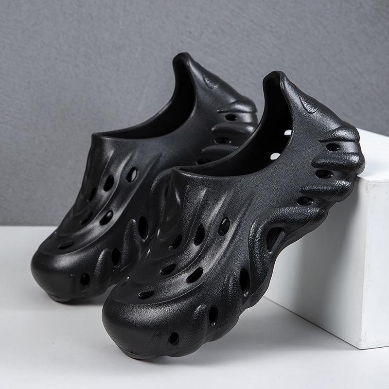 Дырявые туфли мужские сандалии из ЭВА летняя повседневная обувь для ручья нескользящие пляжные прохладные шлепанцы мужские