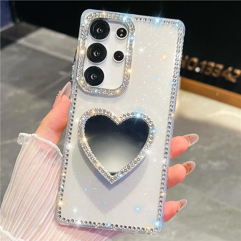 Подходит для iPhone17Чехол для телефона Блестки по краям imd Жесткий корпус Samsung S25Ultra Алмаз A56Apple16