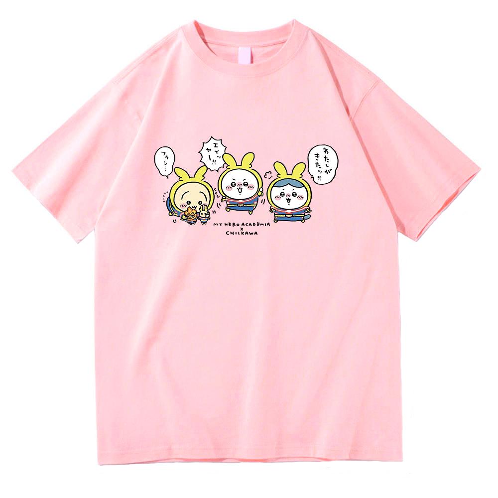 Kawaii Chiikawa T Shirt Unisex  Harajuku Graphic T-Shirt Unisex Japanese Anime Cartoon Casual Sand Cotton Tees Shirts Korea Clothes