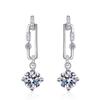 New S925 Sterling Silver Moissanite Earrings for Women, High-end Tassel Long Earrings with Versatile Temperament