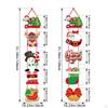 2 Pack Christmas Door Hanging Ornaments Front Signs for Window, Porch, Holiday, Wall