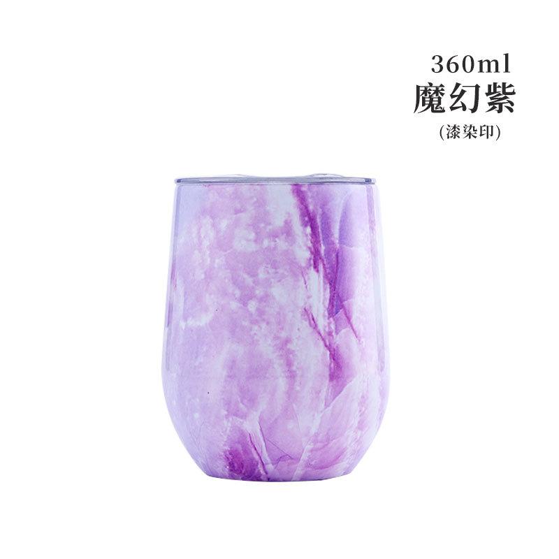 12OZ Egg Shaped Cup Stainless Steel Thermos Coffee Cup Tumbler Vacuum Flask Water Bottle Car Travel Mug Thermal Thermoses Custom