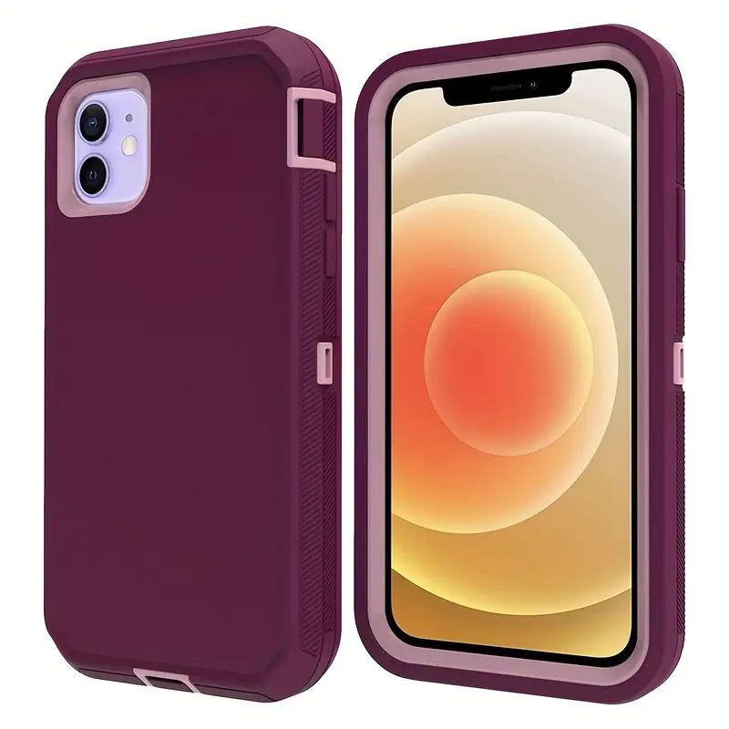 Shockproof Protective Phone Case for IPhone 16 Case Body Rugged Dust Proof 3 Layer Tough Phone Cover for iPhone 15 14 Pro Max