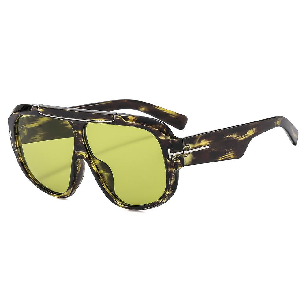 Новые винтажные очки с большой оправой, тренд, солнцезащитные очки-авиаторы оверсайз, женские, мужские, роскошные дизайнерские очки, панк, для вождения, защита от солнца, УФ-400