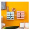 Chopsticks Cage Suction Cup Drain Rack Wall-mounted Kitchen Utensils Storage Organizer Fork Knife Spoon Holder Tableware