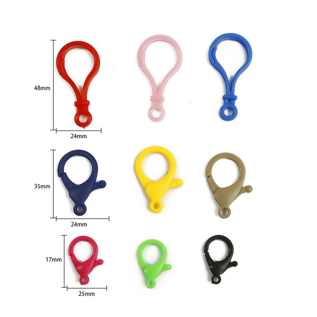 10 шт. пластиковый брелок для ключей красочные крючки клипсы карабин ручной работы аксессуары для изготовления ювелирных изделий