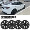 19 Inch Car Full Cover Hubcap DIY Wheel Hub Cap Carbon Fiber Decorative Automotive Accessories for Tesla Model Y 2025 2025 2025