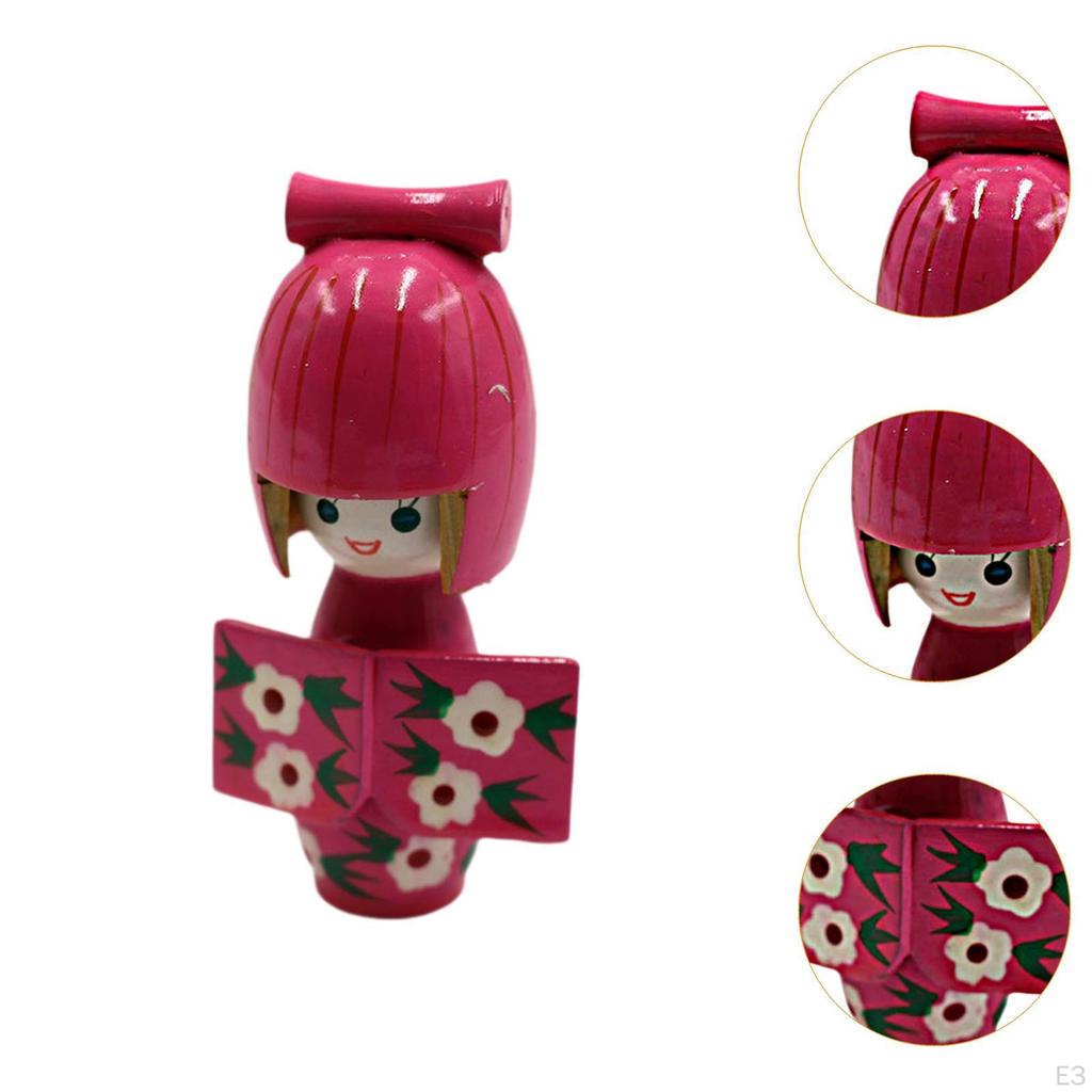 Деревянная кукла-кимоно, азиатская гейша, орнамент, скульптура, традиционная японская коллекционная вещь для