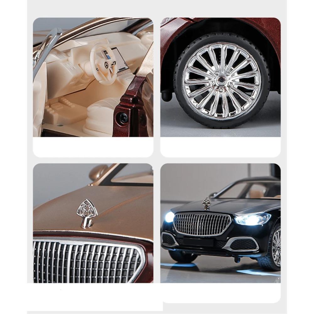 1/24 Maybach S680 Alloy Diecasts Toy Vehicles Metal Car Model Sound and Light Shock Absorbers Collection Boy for Childrens Gifts