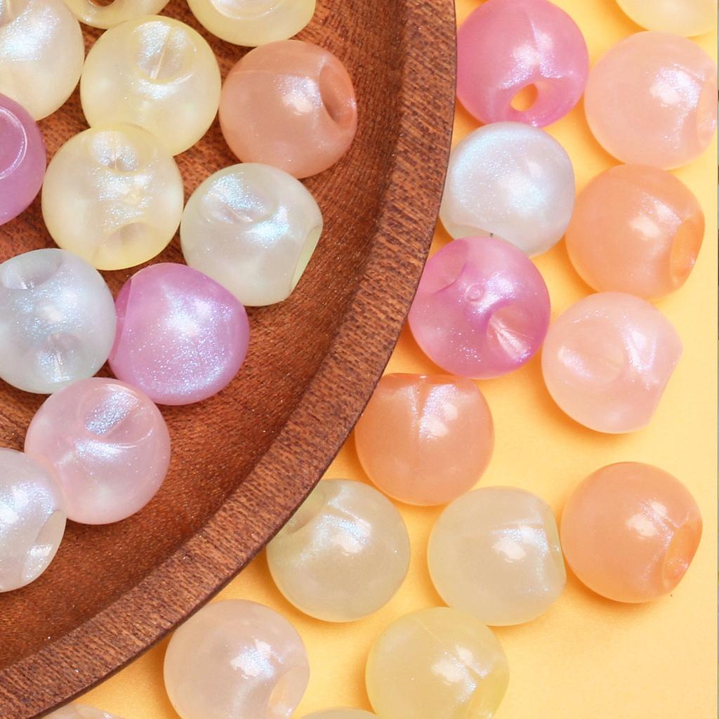 10 шт. блестящие круглые бусины с косыми отверстиями, материалы для самостоятельной работы, для сережек, ожерелий, маркировки ювелирных изделий