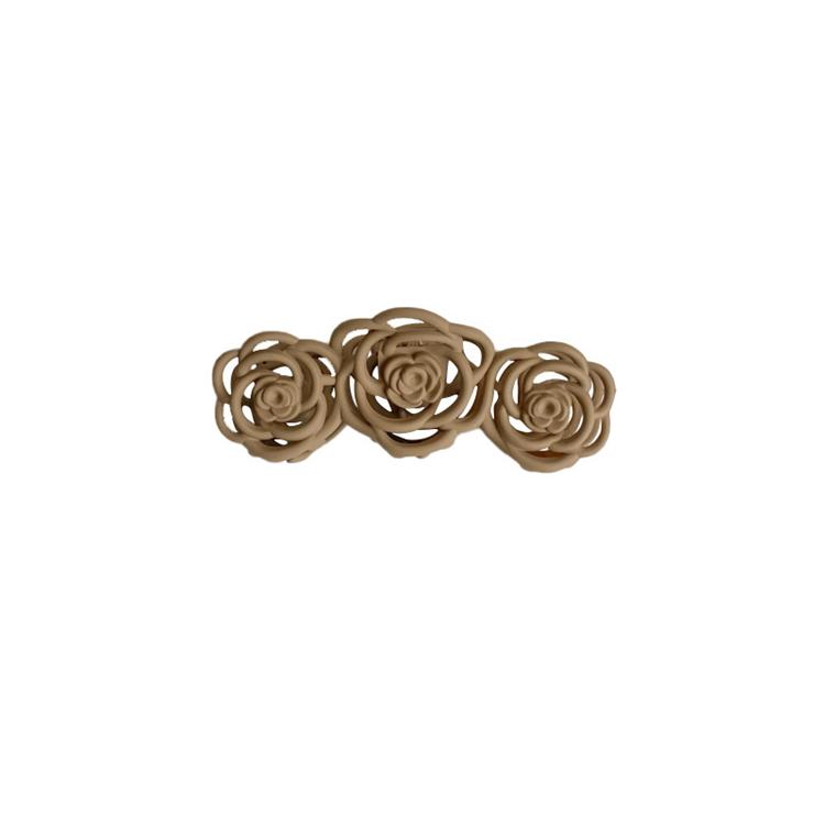 10.5cm Grinding Camellia Rose Flower Large Hair Claw Clip Ins Plate Acrylic Hair Shark Clip for Female Hair Accessories