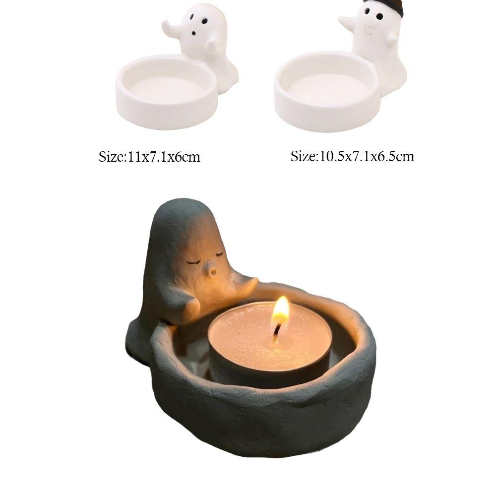 Ароматерапевтическая свеча Подсвечник-призрак Лампы-свечи Ароматизированные свечи Милые фигурки призраков Декор на Хэллоуин