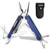 WORKPRO Мультитул Outdoor, Пассатижи 18-в-1, Складные Пассатижи, Кусачки для Проволоки, Пила, Напильник, Отвертка, Открывалка для Консервов, Функция Фиксации, с Чехлом, для Кемпинга,