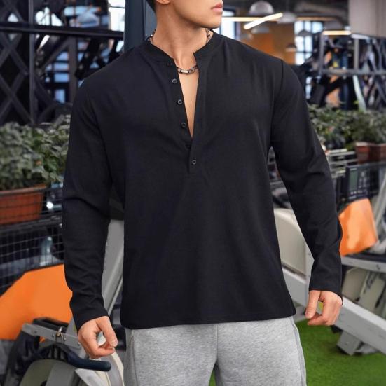 Мужские футболки для мышц с длинным рукавом и круглым вырезом, футболка для фитнеса в спортзале, мужская повседневная спортивная футболка для ежедневного использования в уличной одежде