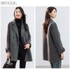 Handu Yishe Women's Sophisticated Double-Faced Wool Blend Mid-Length Coat