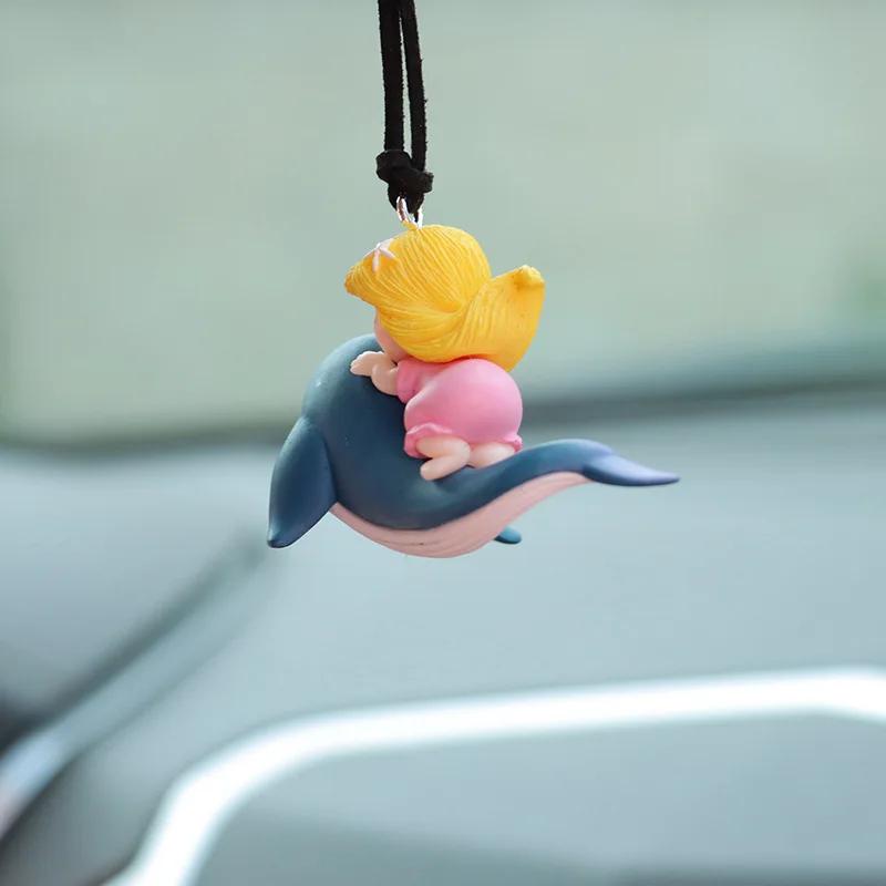 Автомобильные мультяшные украшения Кит Серфинг Дайвер Автомобильное зеркало заднего вида Авто Подвеска Аксессуары для интерьера Детали украшения