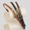 Women's Retro Gold Buckle Cowhide Belt - Fashionable, Long, High-Grade Waist Seal.