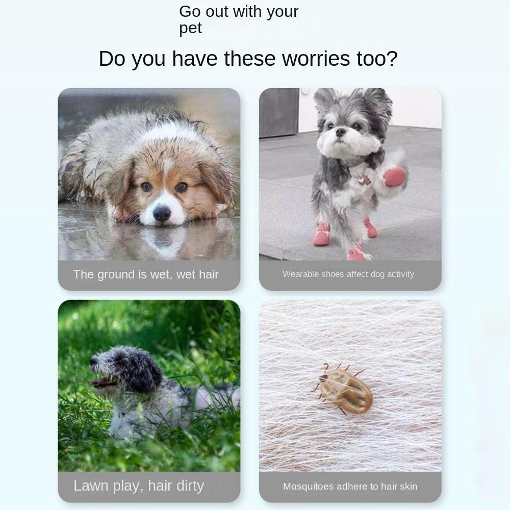 Breathable Pets Dustproof Pants Adjustable Straps Full Coverage Dog Boots Outdoor