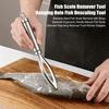 Удалитель рыбьей чешуи из нержавеющей стали с острыми зубцами и эргономичной ручкой, ручной инструмент для удаления чешуи, кухонные гаджеты