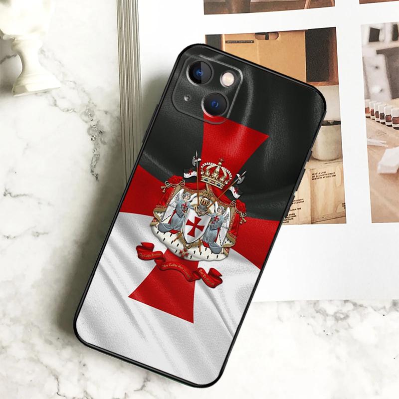 Чехол для телефона с гербом тамплиеров для iPhone 17 16 15 13 12 11 14 Pro Max Plus 12 13 Mini 16e 17 Air Cover Coque