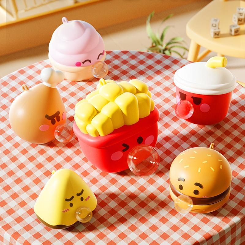Cute Food Series Spitting Bubbles Squishy Squeeze Toys Anxiety Stress Relief Sensory Antistress Toys For Adults Kids Toys Gifts