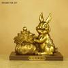 1PCS Brass Zodiac Rabbit Ornament Home Living Room Office Desk Decoration Mascot Crafts housewarming Gift