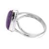 Кольцо-капля из стерлингового серебра 925 пробы с натуральным фиолетовым бирюзовым драгоценным камнем для женщин и девочек