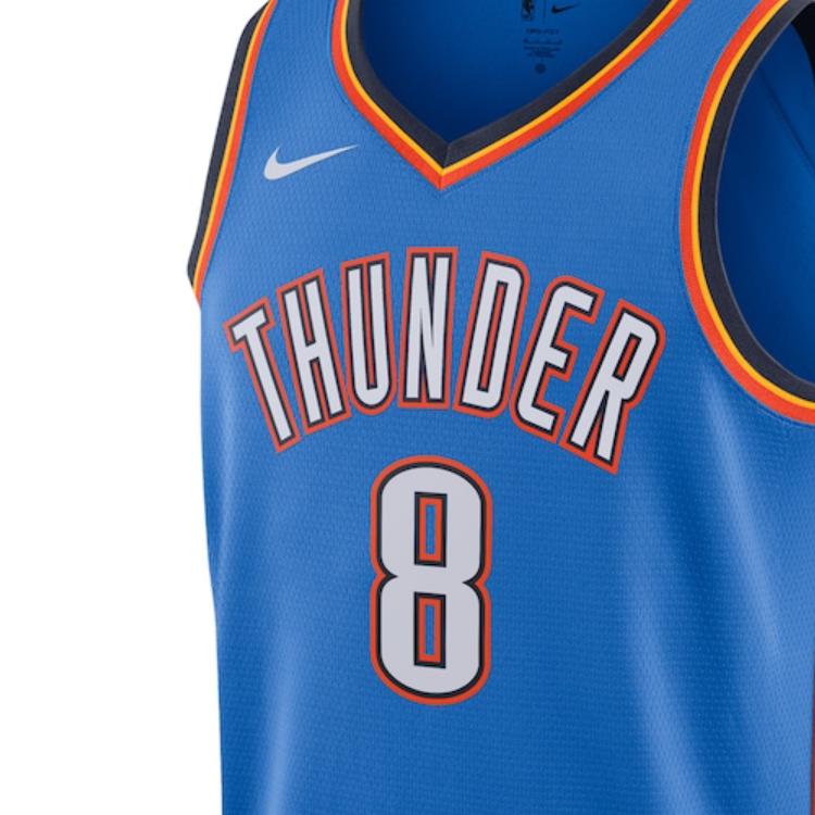 Nike Баскетбольная майка Oklahoma Swingman Джален Уильямс Удобная Мягкая Дышащая Без Рукавов Унисекс Синяя DN2147-403