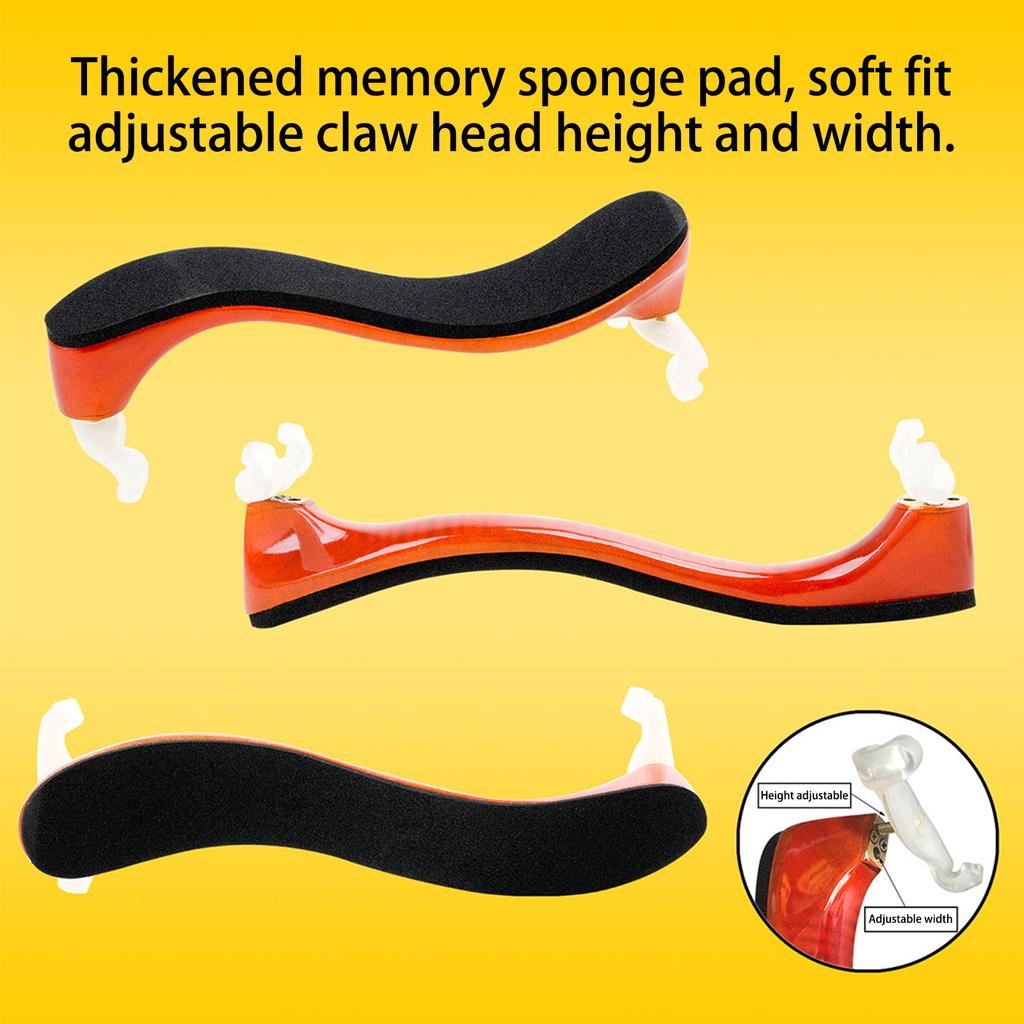 Comfortable Violin Shoulder Rest 4/4 Size Universal Violin Shoulder Rest Adjustable Violin Shoulder Pad Durable