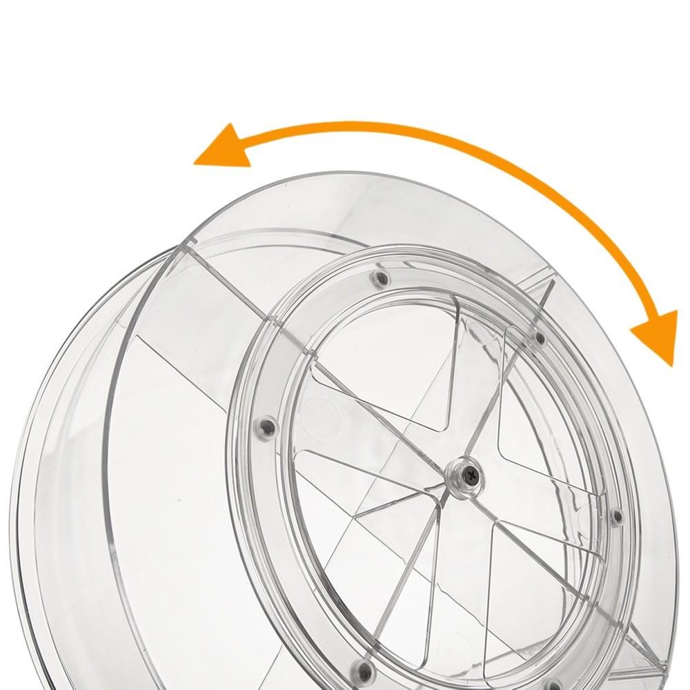 Rotating organizer container, divided, 30 cm