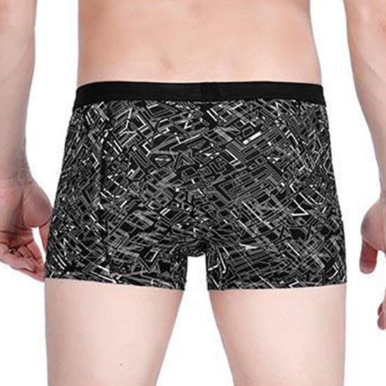 Мужское боксерское нижнее белье Эластичное со средней посадкой Трехмерный крой Шорты Трусы U-образные Быстросохнущие Трусики