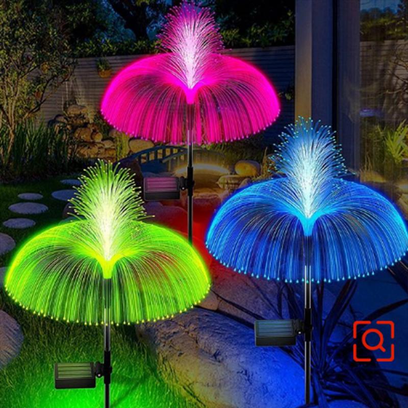 2023 Солнечная светодиодная лампа Уличная лампа для газона в виде медузы IP65 Водонепроницаемая садовая рождественская лампа RGB Хэллоуин Рождественские украшения Садовая лампа Taraxacum
